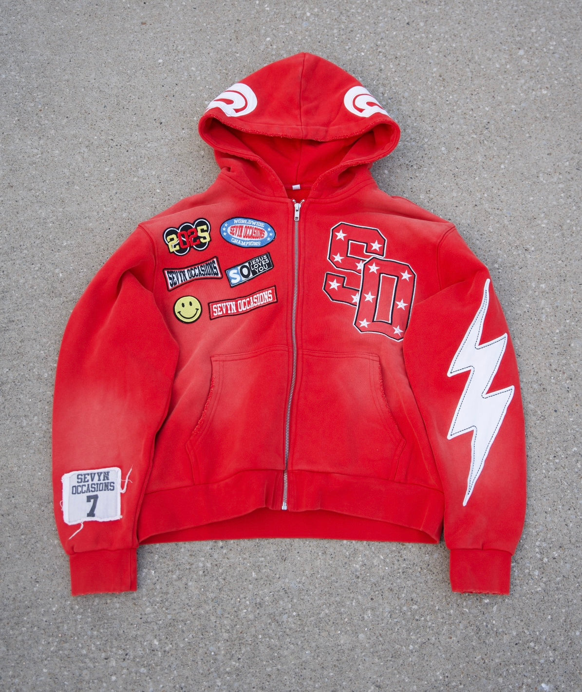 SO Jesus Loves You Zip Up Red