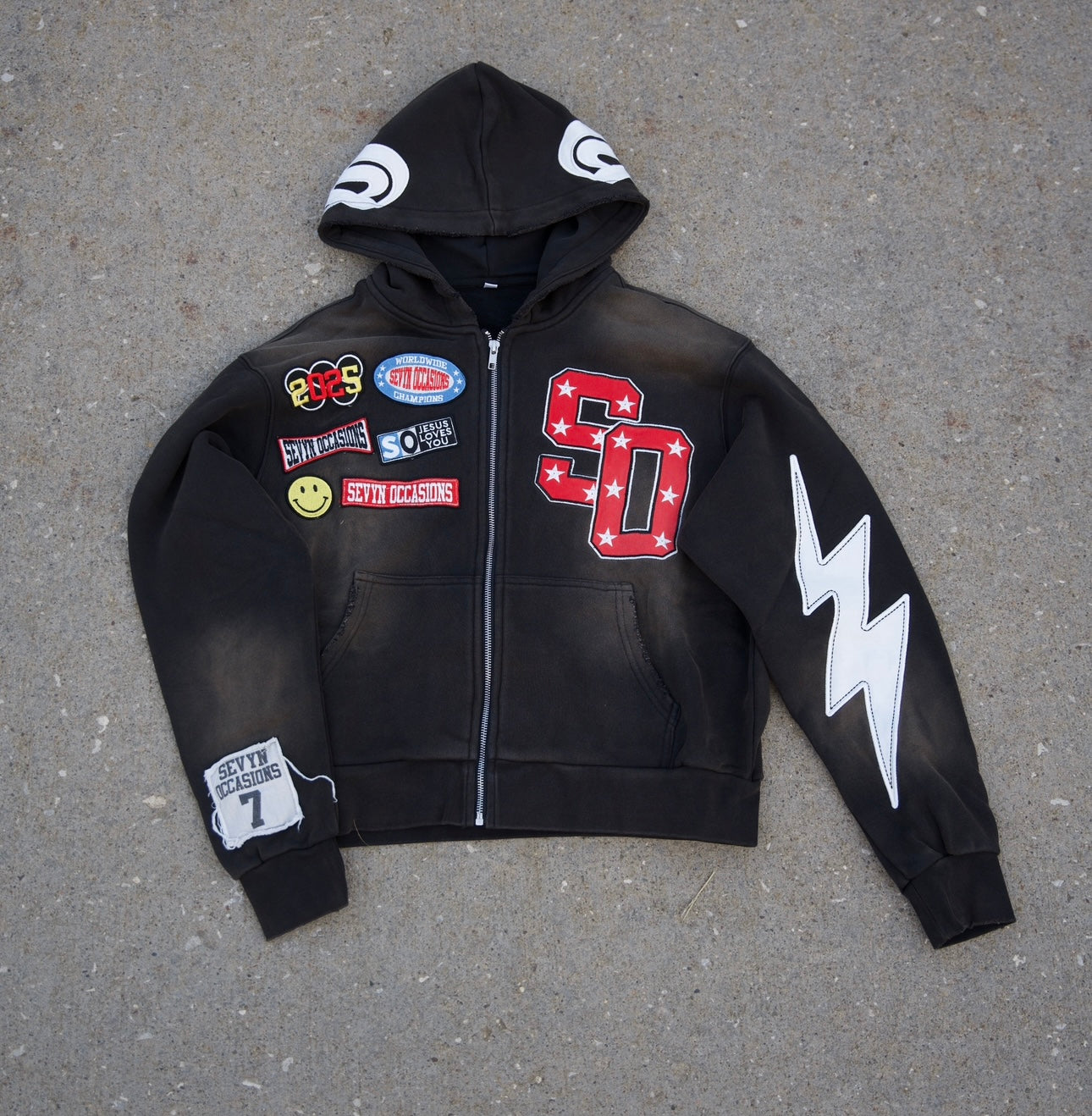 SO Jesus Loves You Zip Up Black