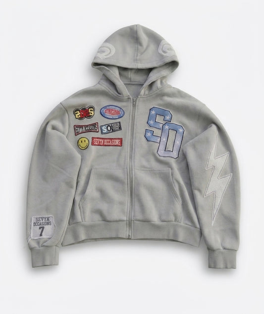 SO Jesus Loves You Zip Up Grey